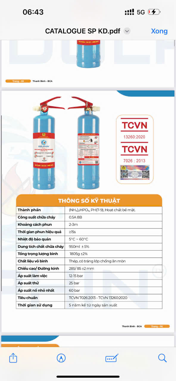 Cách bảo quản bình chữa cháy Dolphin bền 5 năm